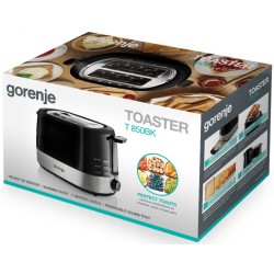 Gorenje Kitchen Toaster - T850BK - 850W 2 Slots 7 Heating Levels Black — Buy in Cyprus with Fast Delivery