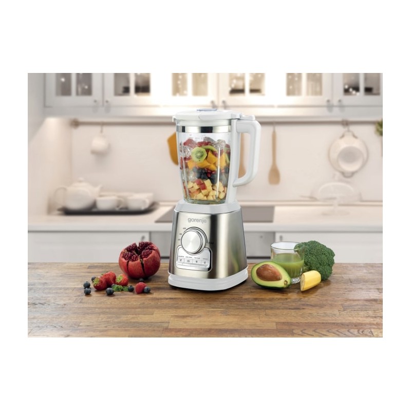 Gorenje Kitchen Blender - B1400BE - 1400W 1.75L Glass Jug 32000 RPM 4 Programs White Inox — Buy in Cyprus with Fast Delivery