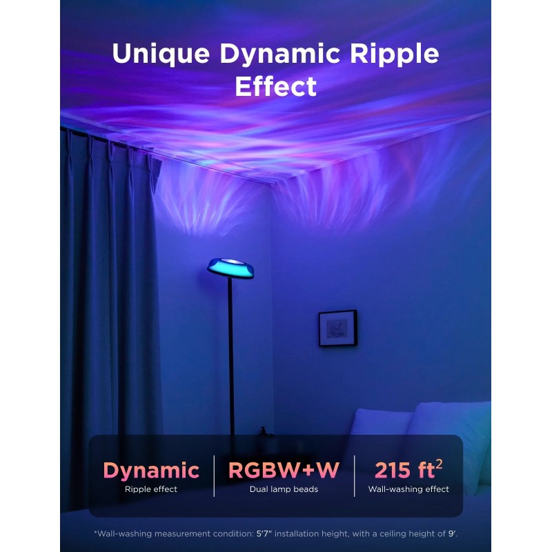 Govee Lamp Floor Smart RGBWW Wave Washing Light 1.70m - Floor Lamp — Buy in Cyprus with Fast Delivery