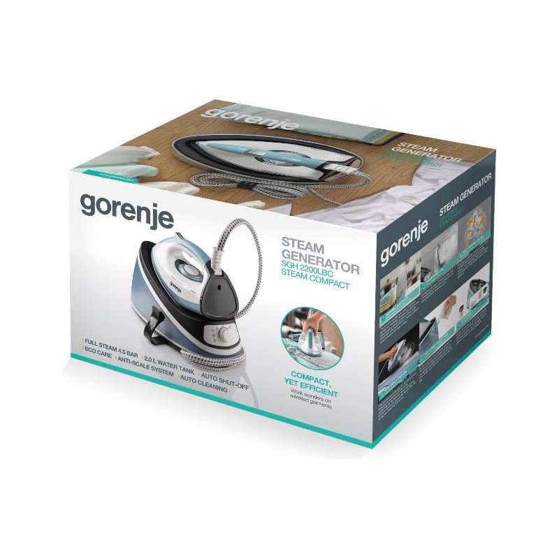 Gorenje Iron Steam Generator - SGH2200LBC - 2200W 4.5 BAR 2L Water Tank — Buy in Cyprus with Fast Delivery