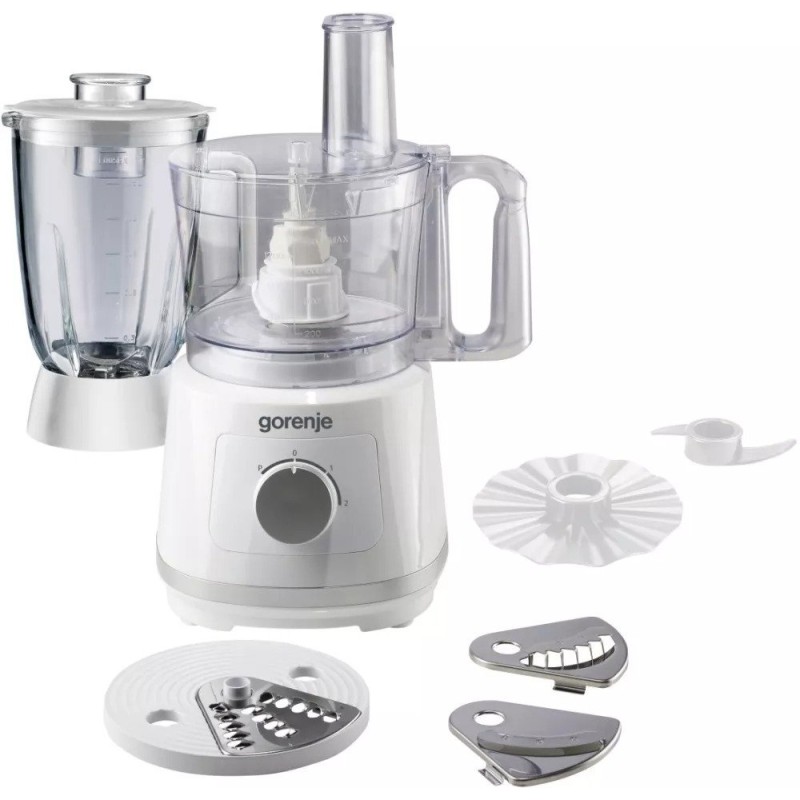 Gorenje Kitchen Blender Food Processor - SB801W - Kitchen Blender Food Processor 800W with 5 attachments White Inox