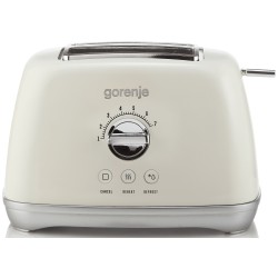 Gorenje Kitchen Toaster - T900RL - 1000W 2 Slots 7 Heating Levels Retro Ivory — Buy in Cyprus with Fast Delivery