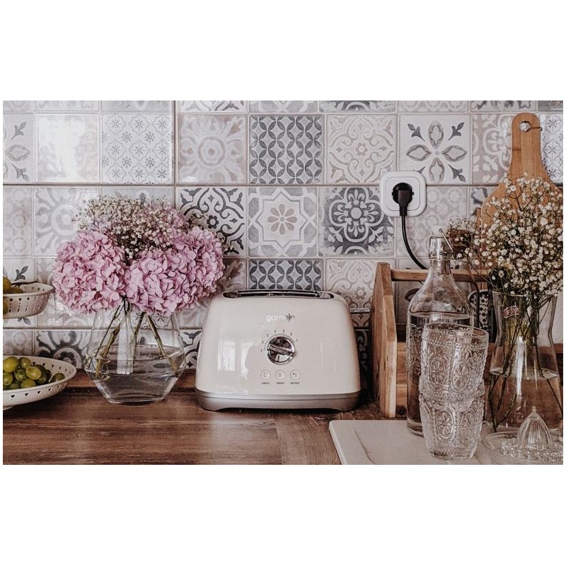 Gorenje Kitchen Toaster - T900RL - 1000W 2 Slots 7 Heating Levels Retro Ivory — Buy in Cyprus with Fast Delivery