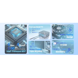 MINIX Mini PC - N97 - 12GB DDR5, 512GB NVMe, Dual LAN, 2x HDMI DP Win11 Pro Z97 — Buy in Cyprus with Fast Delivery