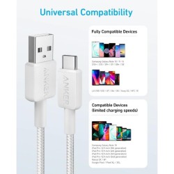 Anker Mobile Cable USB C to USB C White - 322 - USB-C to USB-C Cable, White — Buy in Cyprus with Fast Delivery