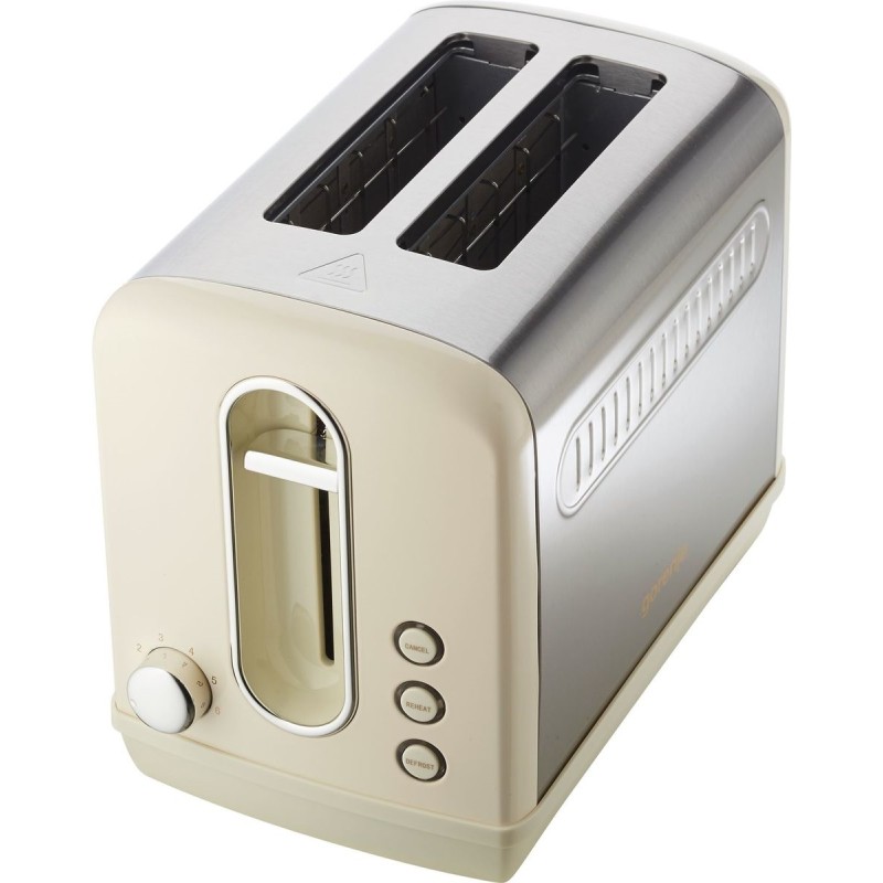 Gorenje Kitchen Toaster - T1100CLI - 850W 2 Slots 6 Heating Levels Ivory Metal — Buy in Cyprus with Fast Delivery
