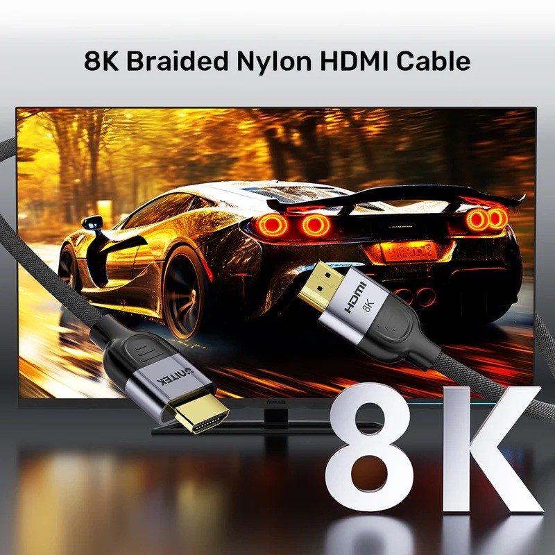 Unitek HDMI 2.1 Cable - C11093RGY-10M - 8K60Hz Braided 10.0m — Buy in Cyprus with Fast Delivery