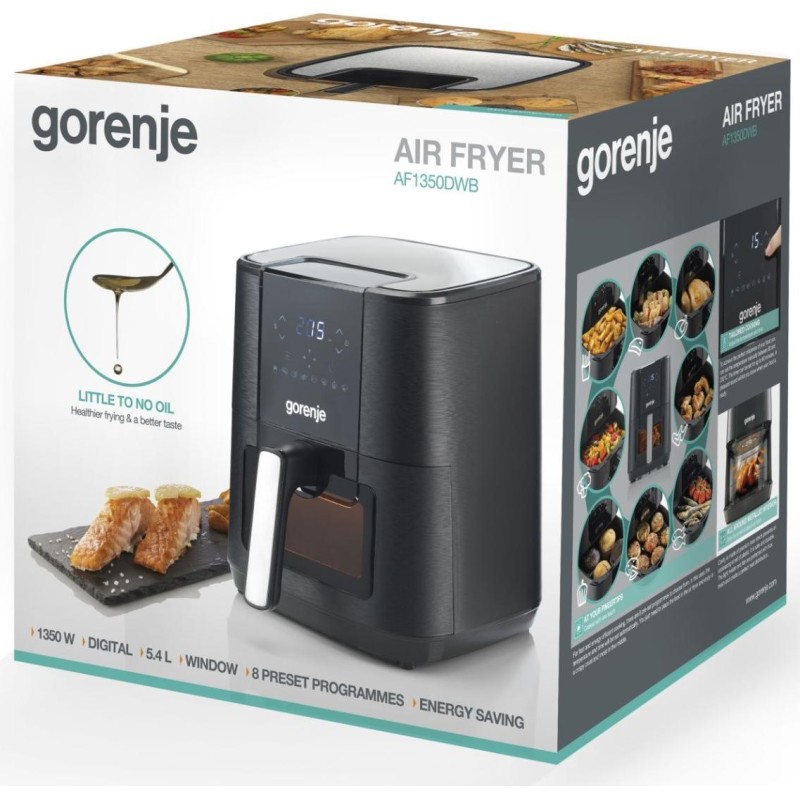Gorenje Kitchen Air Fryer - AF1350DWB - 1350W 5.4L 8 Programs — Buy in Cyprus with Fast Delivery