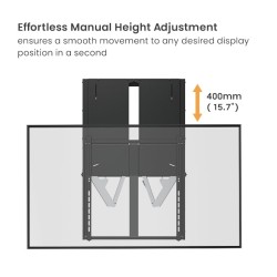 Brateck IFP Wall Mount Manual Vertical Motion 80x60 90kg - HAW400E-90 - Vertical Motion 80x60 90kg