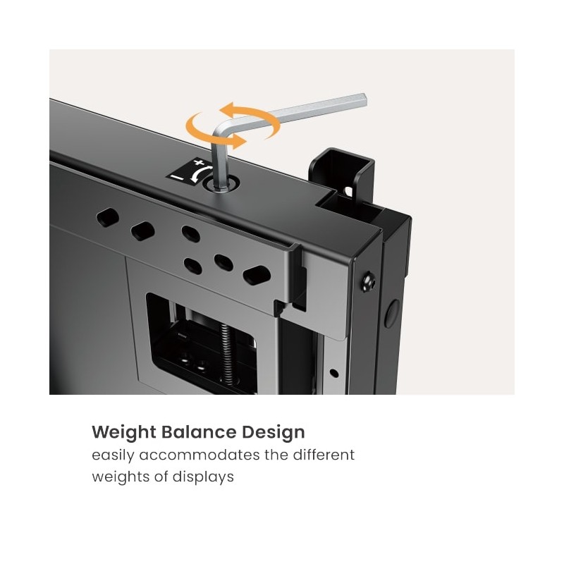 Brateck IFP Wall Mount Manual Vertical Motion 80x60 90kg - HAW400E-90 - Vertical Motion 80x60 90kg