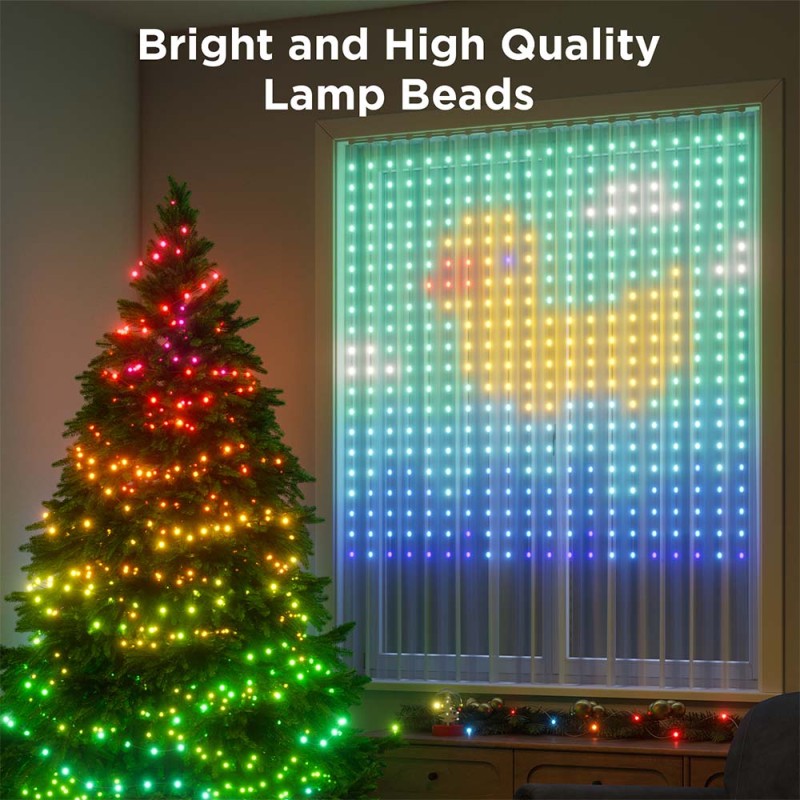 Govee LED Light Curtain Lights - WiFi & BT RGBIC 1.5x1.5m IP65 (NETFLIX) — Buy in Cyprus with Fast Delivery