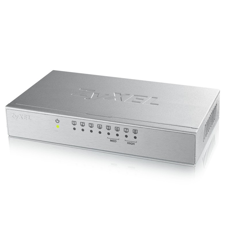 Zyxel 8-Port Gigabit Ethernet Switch with QoS Metal UK Plug - GS-108BV3 - 8-Port Gigabit Ethernet Switch with QoS Metal UK Plug