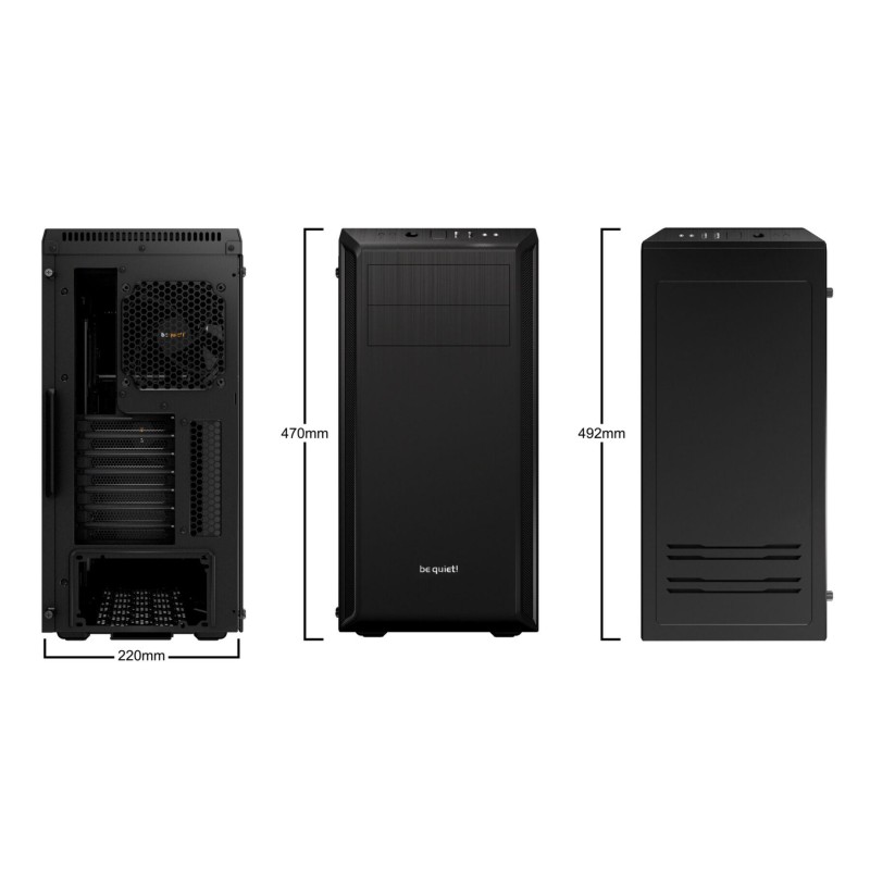 be quiet! Pure Base 600 Window - Mid Tower Case - Black, Tempered Glass, ATX/mATX/Mini-ITX, 425mm GPU, 165mm CPU
