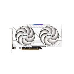 SAPPHIRE PURE Radeon RX 9060 XT - 16GB GDDR6 White - 3290 MHz Boost, PCIe 5.0, Dual-X Dual-Fan
