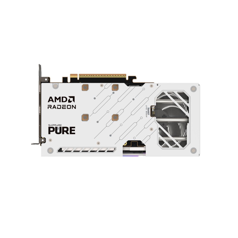 SAPPHIRE PURE Radeon RX 9060 XT - 16GB GDDR6 White - 3290 MHz Boost, PCIe 5.0, Dual-X Dual-Fan