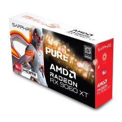 SAPPHIRE PURE Radeon RX 9060 XT - 16GB GDDR6 White - 3290 MHz Boost, PCIe 5.0, Dual-X Dual-Fan