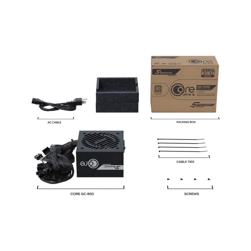 CORE GC - GC-850 - ATX3.1, PC power supply — Buy in Cyprus with Fast Delivery