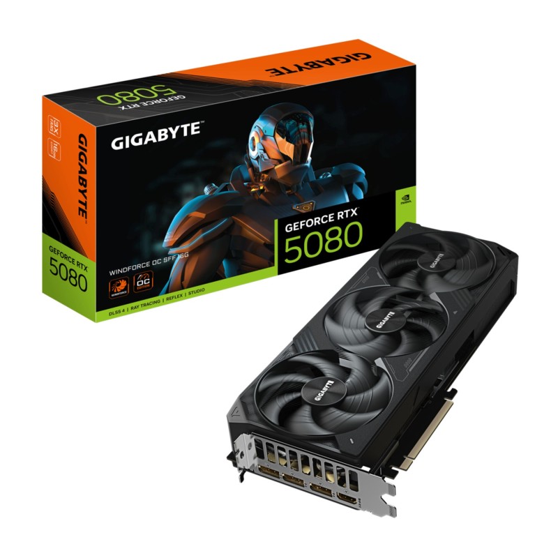 GIGABYTE GeForce RTX 5080 - WINDFORCE SFF, 16GB GDDR7, 2670MHz, Black — Buy in Cyprus with Fast Delivery