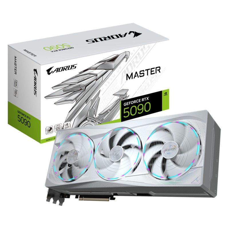 Gigabyte AORUS Master ICE GeForce RTX 5090 - 32GB GDDR7, 2655 MHz, PCIe 5.0, HDMI 2.1b/DP 2.1a