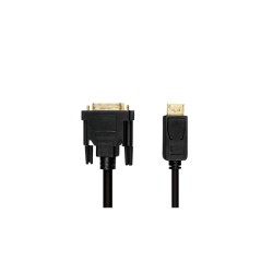 LogiLink DisplayPort to DVI Cable - 2 m - Black, Gold-Plated Male-to-Male Connectors — Buy in Cyprus with Fast Delivery