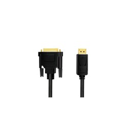 LogiLink DisplayPort to DVI Cable - 2 m - Black, Gold-Plated Male-to-Male Connectors — Buy in Cyprus with Fast Delivery