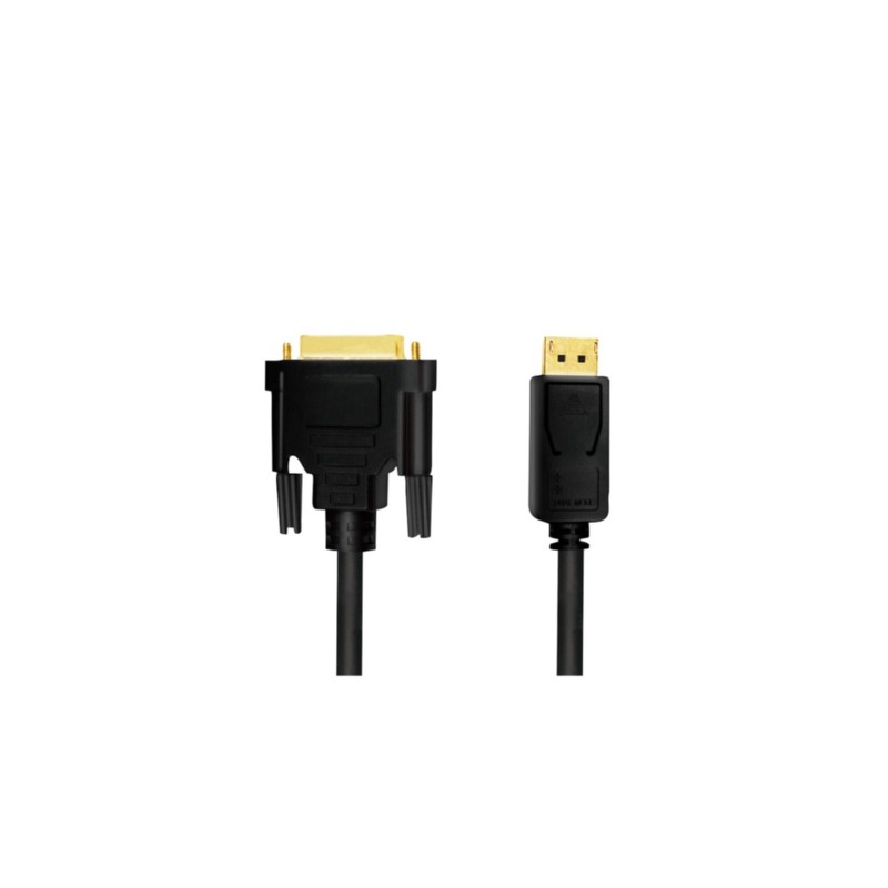 LogiLink DisplayPort to DVI Cable - 2 m - Black, Gold-Plated Male-to-Male Connectors — Buy in Cyprus with Fast Delivery
