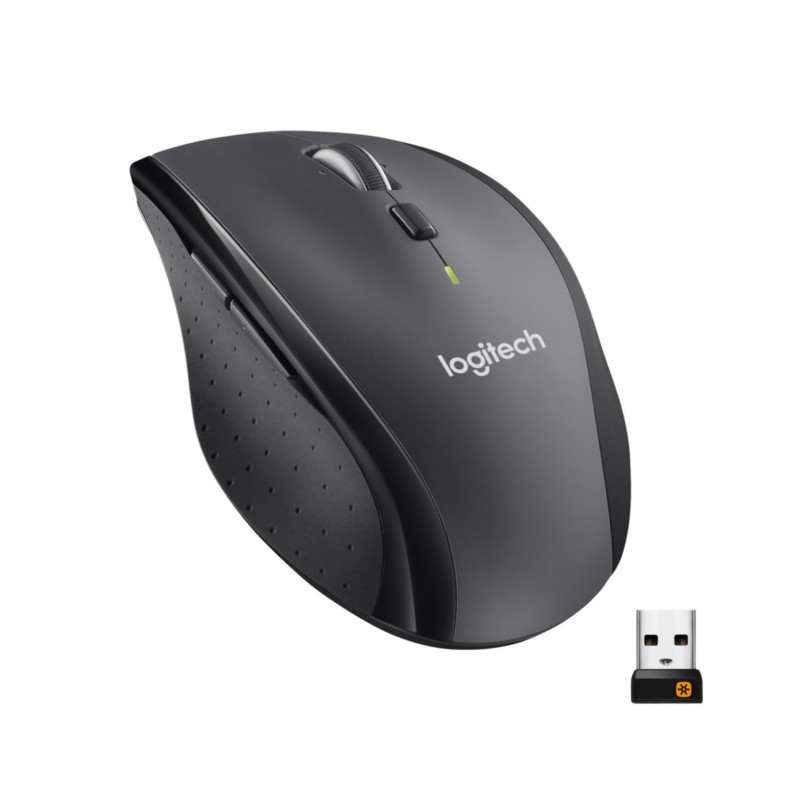 Logitech M705 Cordless Laser Mouse - 910-001949 - Charcoal, Right-hand, 7 Buttons, 2.4 GHz Unifying