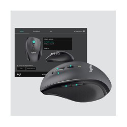 Logitech M705 Cordless Laser Mouse - 910-001949 - Charcoal, Right-hand, 7 Buttons, 2.4 GHz Unifying