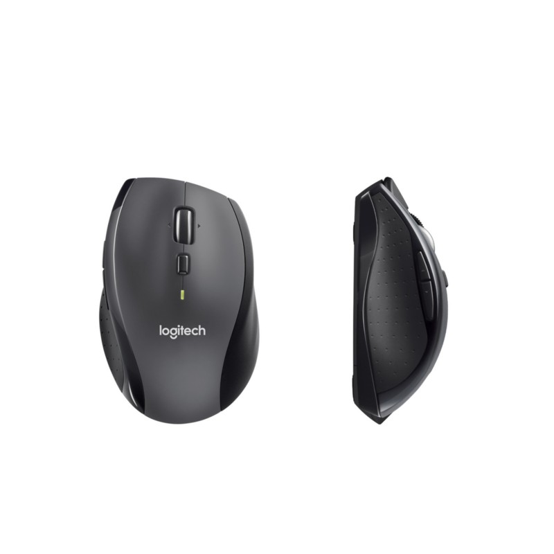 Logitech M705 Cordless Laser Mouse - 910-001949 - Charcoal, Right-hand, 7 Buttons, 2.4 GHz Unifying