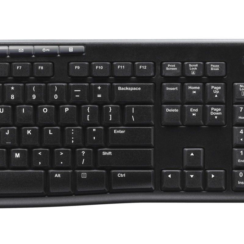 Logitech Wireless Combo MK270 - 920-004511 - Black Full-Size German QWERTZ Keyboard & Optical Mouse, 2.4 GHz Nano Receiver