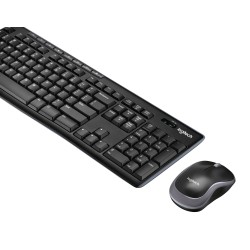 Logitech Wireless Combo MK270 - 920-004511 - Black Full-Size German QWERTZ Keyboard & Optical Mouse, 2.4 GHz Nano Receiver