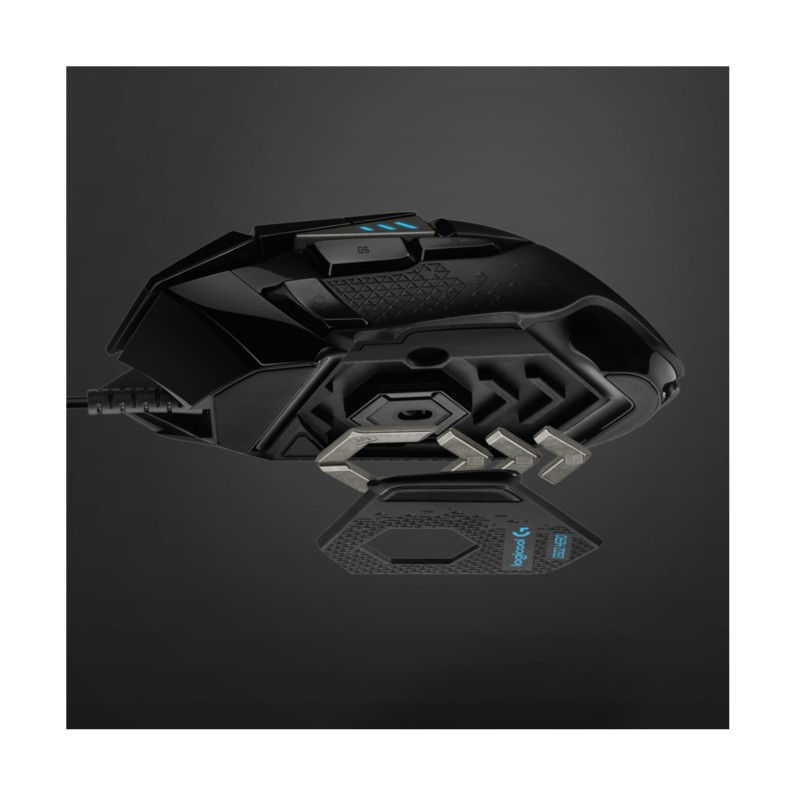 Logitech G502 HERO - 910-005470 - Wired Gaming Mouse, Black, 25600 DPI, 11 Programmable Buttons, RGB Lighting