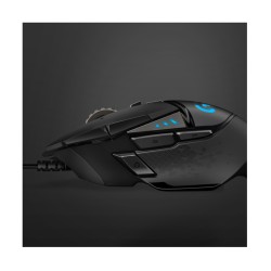 Logitech G502 HERO - 910-005470 - Wired Gaming Mouse, Black, 25600 DPI, 11 Programmable Buttons, RGB Lighting