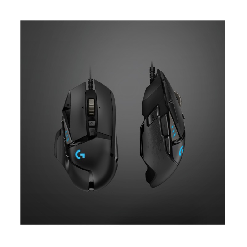 Logitech G502 HERO - 910-005470 - Wired Gaming Mouse, Black, 25600 DPI, 11 Programmable Buttons, RGB Lighting