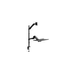 Logilink Sit-Stand Monitor Mount - BP0030 - Adjustable Clamp Desk Mount, VESA 75x75/100x100, 13-27"