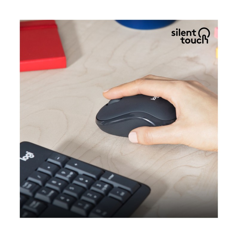 Logitech Wireless Combo MK295 - 920-009800 - Graphite, Silent Full-Size Keyboard & Ambidextrous Mouse (2.4 GHz USB)