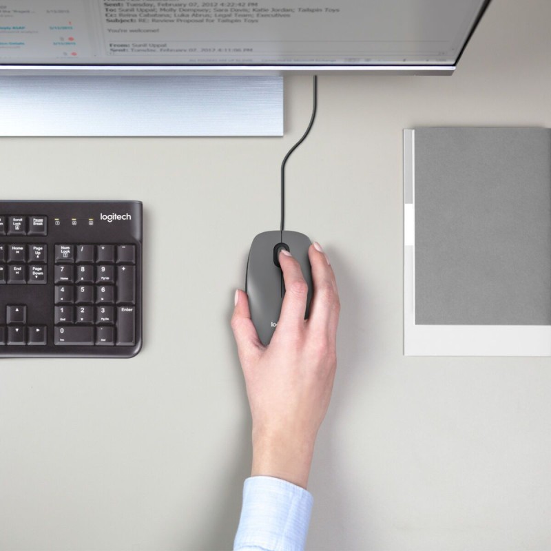 Logitech M100 - 910-006652 - Black Ambidextrous Optical Mouse, 1000 DPI, USB Type-A — Buy in Cyprus with Fast Delivery