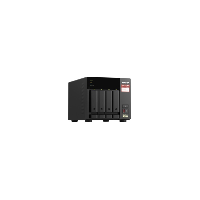 QNAP NAS Server - TS-473A-8G - 4-Bay, AMD Ryzen V1500 2.2GHz, 8GB RAM (ECC-capable), Dual 2.5GbE, USB 3.2 Gen2-C