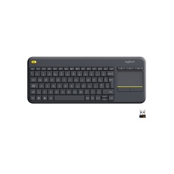 Logitech K400 Mini Wireless Keyboard - 920-007145 - Mini RF 2.4GHz, Touchpad, US Intl, Black
