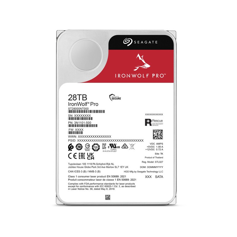 Seagate IronWolf Pro 28TB - ST28000NT000 - 7200RPM 512MB Cache - Internal NAS HDD — Buy in Cyprus with Fast Delivery