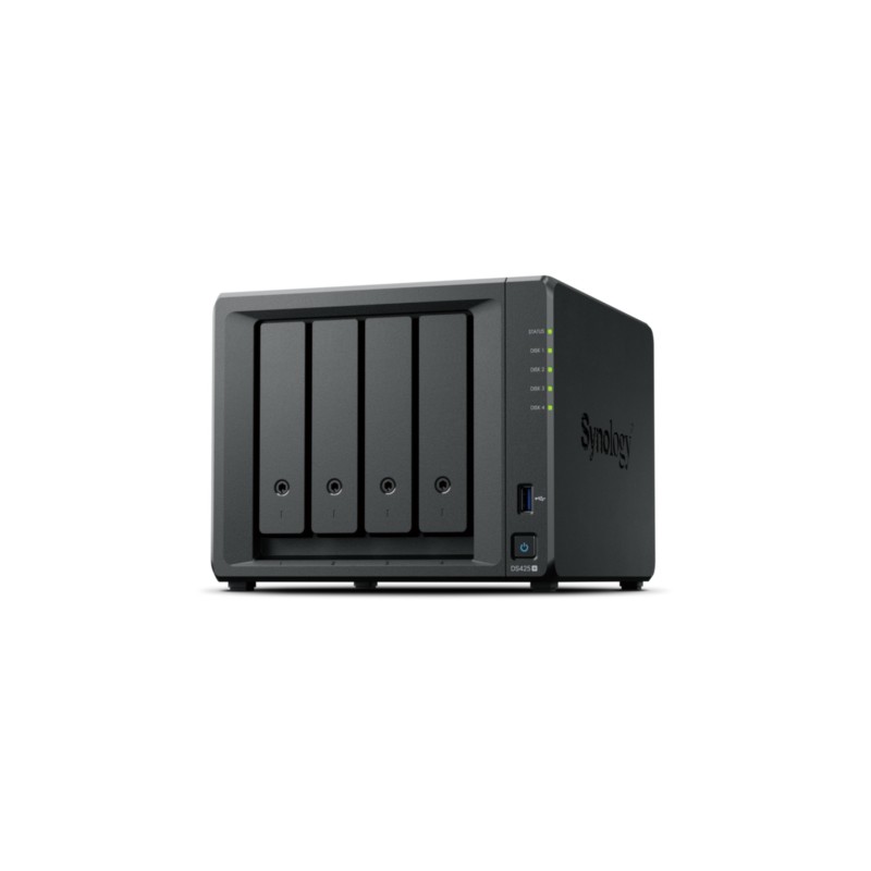 Synology DiskStation DS425+ - 4-Bay NAS - Intel Celeron J4125 2.0/2.7GHz, 2GB DDR4, Black, 2x2.5GbE