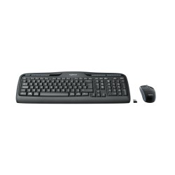 Logitech MK330 Wireless Keyboard & Mouse Combo - 920-008533 - Black, German QWERTZ, Full-size, 2.4GHz USB