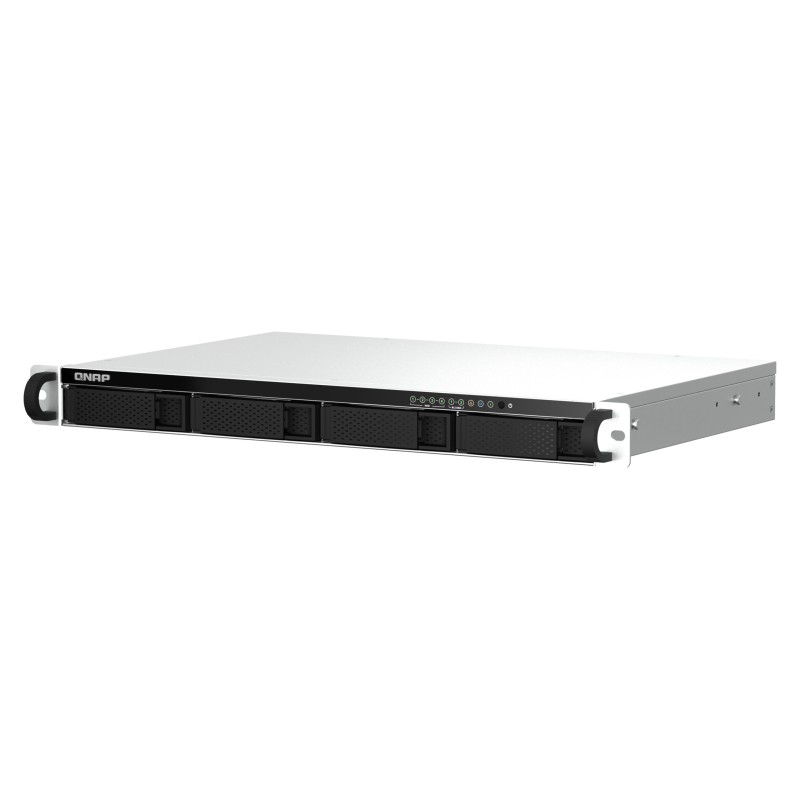 QNAP TS-464eU-8G - 4-Bay 1U Rack NAS - Intel Celeron N5095 2.0–2.9GHz, 8GB DDR4, 2x2.5GbE, 2x M.2, Aluminium/Black