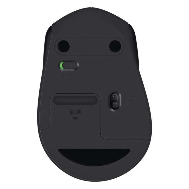 Logitech M330 Silent Plus - 910-004909 - Black Wireless Silent Office Mouse, 2.4GHz Nano Receiver