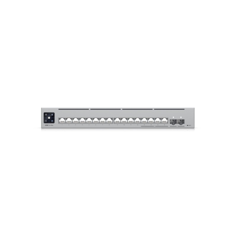Ubiquiti UniFi Switch USW-PRO-MAX-16 - 16-Port L3 Multi-Gig (4x2.5G + 12x1G), 2x SFP+ 10G, Grey