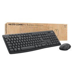Logitech MK370 Wireless Keyboard & Mouse Combo - 920-012065 - Black, German QWERTZ, RF + Bluetooth, Full-size