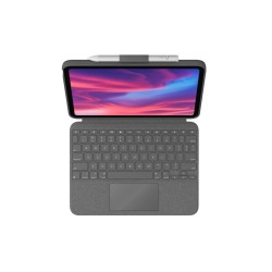 Logitech Combo Touch Keyboard Case - 920-011435 - iPad (10th Gen) Compatible, Oxford Grey, Backlit, Smart Connector