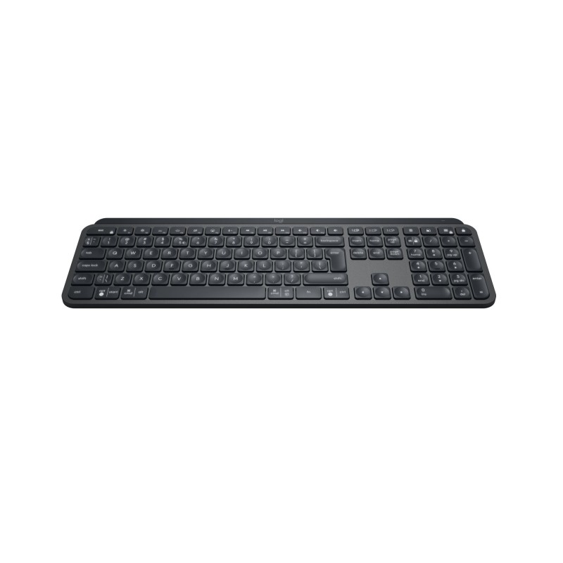Logitech MX Keys - 920-010244 - Graphite German Wireless Keyboard, Backlit, Multi-device, Rechargeable USB-C