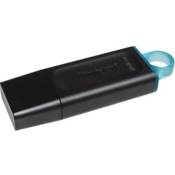 Kingston DataTraveler Exodia DTX - 64GB USB 3.2 Gen 1 Flash Drive - Black/Turquoise, USB-A, Key Ring