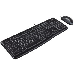 Logitech MK120 Wired Keyboard & Mouse Combo - 920-002562 - Black, USB, Full-size, US Layout — Buy in Cyprus with Fast Delivery